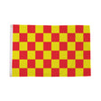 Flagmania Red and Yellow Check Flag (Sleeved) 5ft x 3ft 5ft x 3ft Polyester Flag