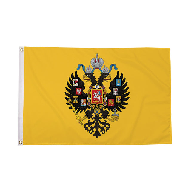 Flagmania Russian Imperial 3ft x 2ft Polyester Flag on white background