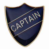 Premium enamel school shield badge with butterfly clutch fastening for student leadership and recognition awards.