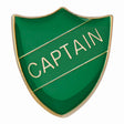 Premium enamel school shield badge with butterfly clutch fastening for student leadership and recognition awards.