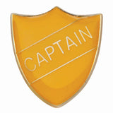 Premium enamel school shield badge with butterfly clutch fastening for student leadership and recognition awards.