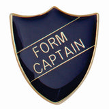 Premium enamel school shield badge with butterfly clutch fastening for student leadership and recognition awards.