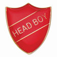 Premium enamel school shield badge with butterfly clutch fastening for student leadership and recognition awards.