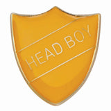 Premium enamel school shield badge with butterfly clutch fastening for student leadership and recognition awards.