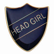 Premium enamel school shield badge with butterfly clutch fastening for student leadership and recognition awards.