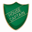 Premium enamel school shield badge with butterfly clutch fastening for student leadership and recognition awards.