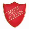 Premium enamel school shield badge with butterfly clutch fastening for student leadership and recognition awards.