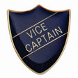 Premium enamel school shield badge with butterfly clutch fastening for student leadership and recognition awards.