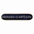 House Captain school bar badge in blue enamel with gold lettering and butterfly clutch fastening.
