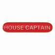 House Captain school bar badge in red enamel with gold lettering and butterfly clutch fastening.
