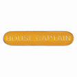 House Captain school bar badge in yellow enamel with gold lettering and butterfly clutch fastening.