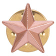 3D bronze star school achievement badge with polished metal finish and butterfly clutch fastening.