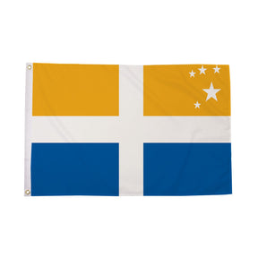 Flagmania SCILLY ISLES CROSS 5ft x 3ft Polyester Flag