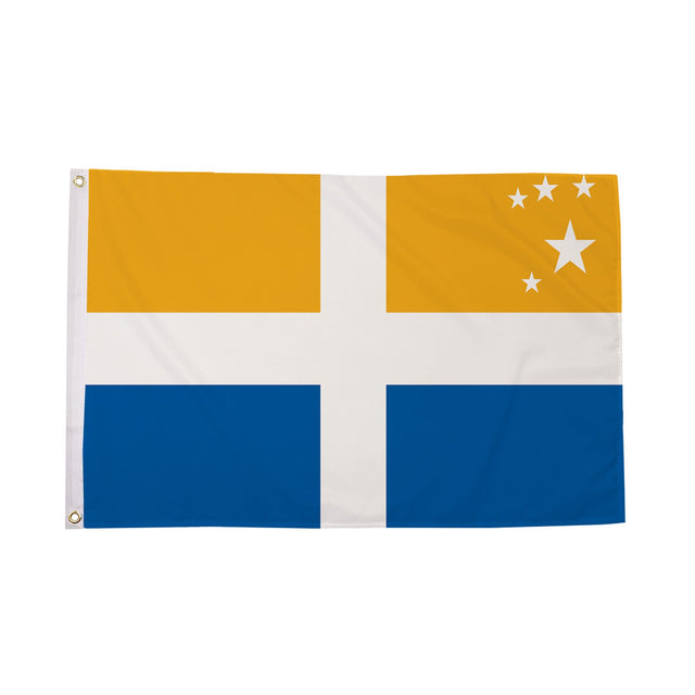 Flagmania SCILLY ISLES CROSS 5ft x 3ft Polyester Flag