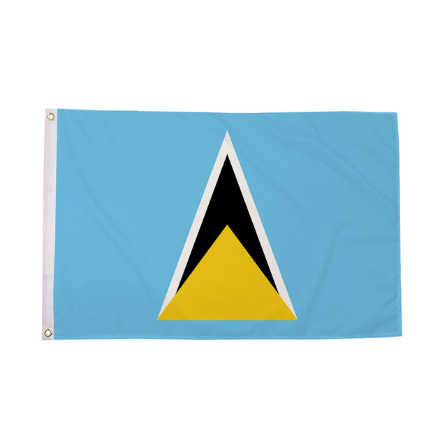 Flagmania Saint Lucia 3ft x 2ft Polyester Flag on white background