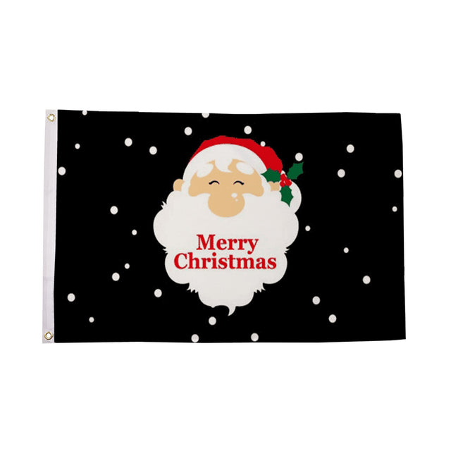Flagmania Santa Face Black 5ft x 3ft Polyester Flag