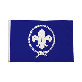 Flagmania Scouts Blue 3ft x 2ft Polyester Flag on white background