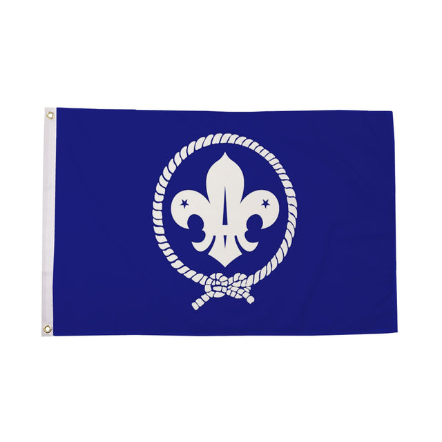 Flagmania Scouts Blue 3ft x 2ft Polyester Flag on white background