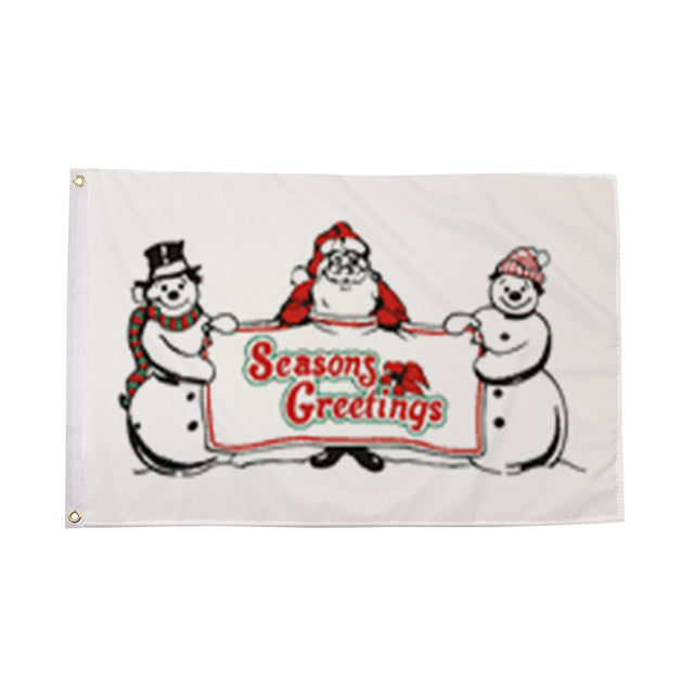 Flagmania Seasons Greetings 5ft x 3ft Polyester Flag