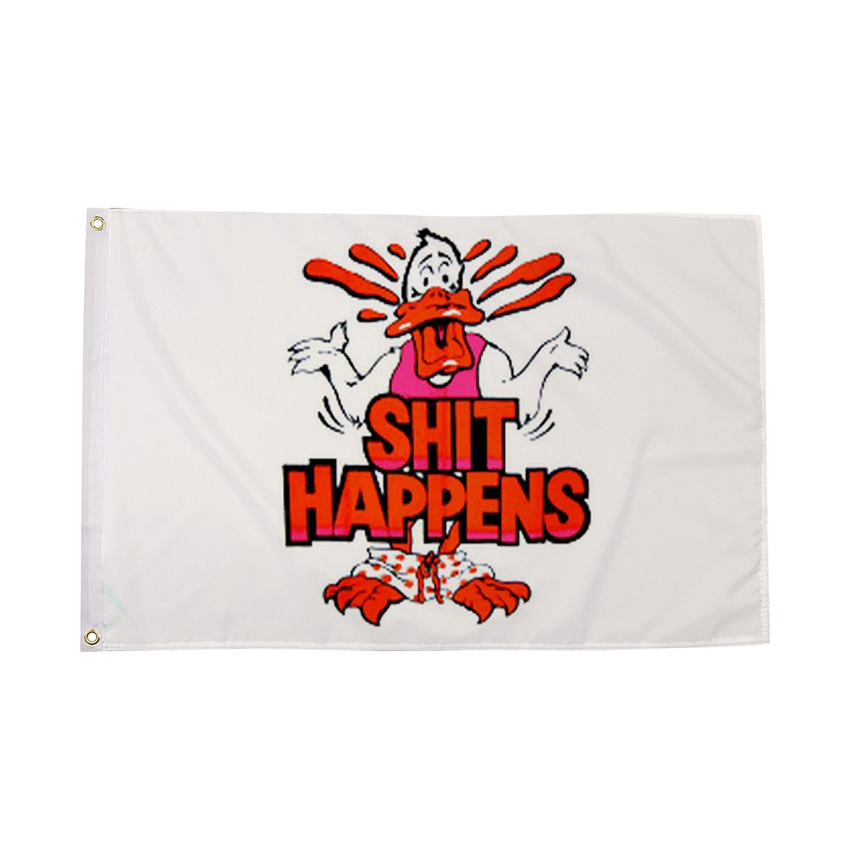 Flagmania Shit Happens 5ft x 3ft Polyester Flag