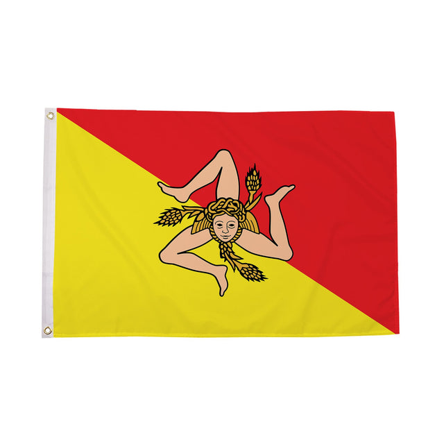Flagmania Sicily 5ft x 3ft Polyester Flag