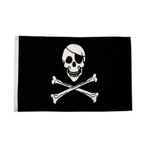 Flagmania Skull and Crossbones 8ft x 5ft polyester flag