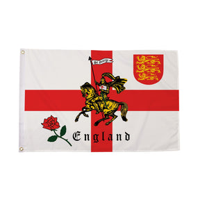 Flagmania St George Charger 3ft x 2ft Polyester Flag on white background