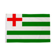 Flagmania Striped Ensign Green/White 5ft x 3ft Polyester Flag