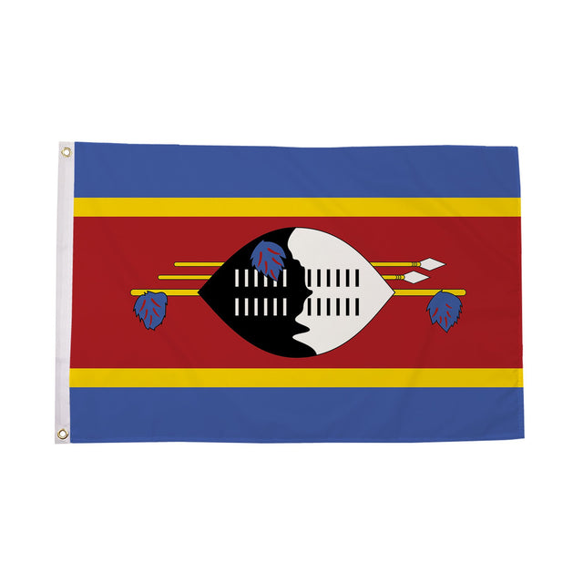 Flagmania Swaziland 5ft x 3ft Polyester Flag
