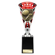 Red Cobra Star Cup football boot and ball trophy with personalised engraving plate