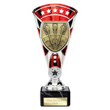 Personalised Cobra Darts Star Cup Award 210mm – Red and Silver with Free Engraving