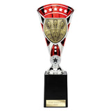 Personalised Cobra Darts Star Cup Award 255mm – Red and Silver with Free Engraving 