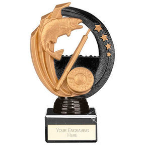 Renegade Legend resin fishing trophy with detailed fish design and free personalised engraving