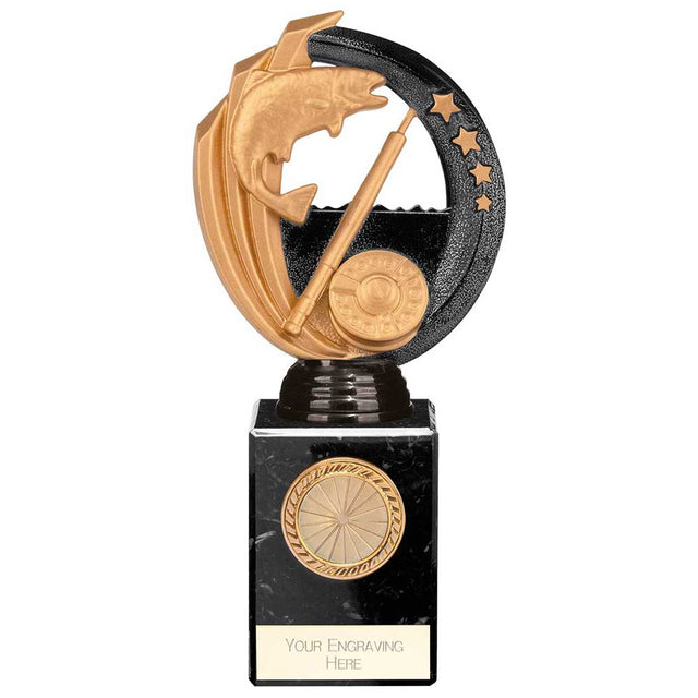 Renegade Legend resin fishing trophy with detailed fish design and free personalised engraving