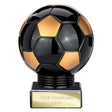 Black Viper Legend black and gold resin football trophy with personalised engraving plate and 25mm centre insert