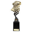 Economy plastic fishing trophy with gold fish design and free personalised engraving