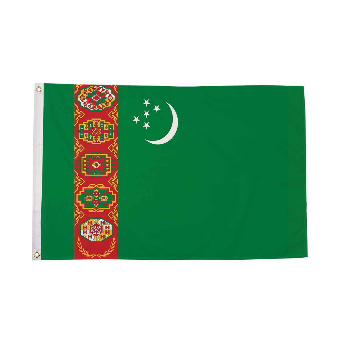 Flagmania Turkmenistan 8ft x 5ft polyester flag