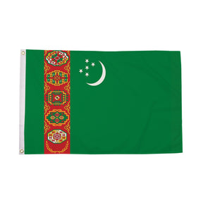 Flagmania Turkmenistan 5ft x 3ft Polyester Flag