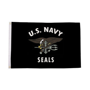Flagmania US Navy Seals 5ft x 3ft Polyester Flag