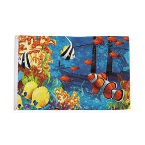 Flagmania Underwater Scene 5ft x 3ft Polyester Flag