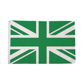 Flagmania Union Jack Green 5ft x 3ft Polyester Flag