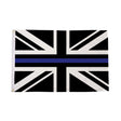 Flagmania Union Jack Thin Blue Line 5ft x 3ft Polyester Flag