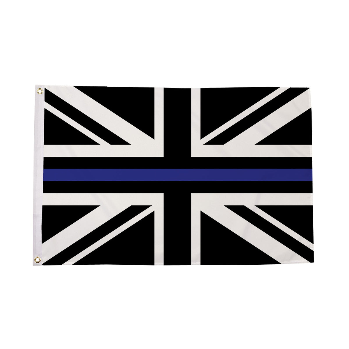 Flagmania Union Jack Thin Blue Line 5ft x 3ft Polyester Flag