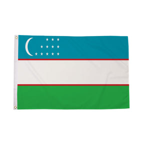 Flagmania Uzbekistan 8ft x 5ft polyester flag