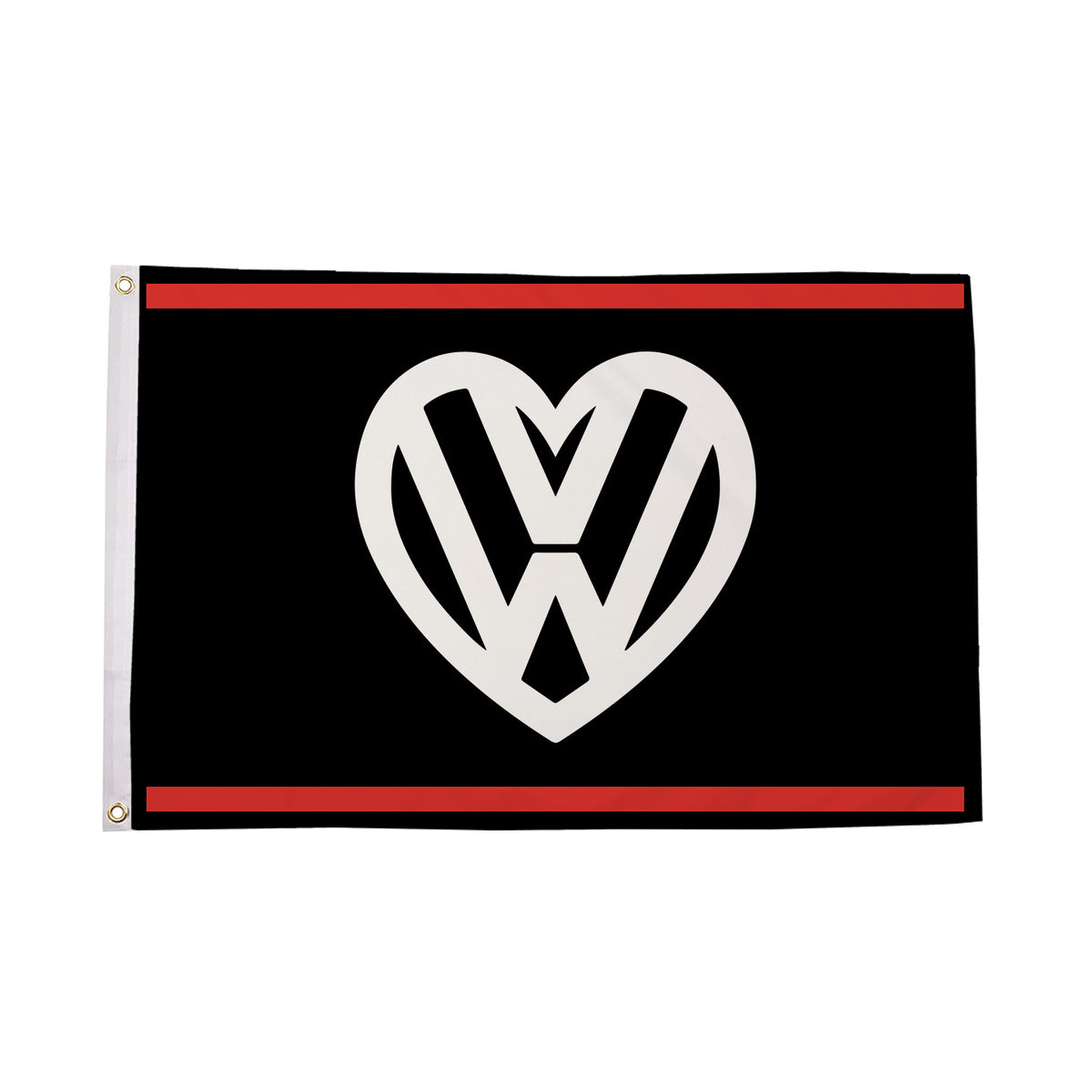 Flagmania VW Black and Red 5ft x 3ft Polyester Flag