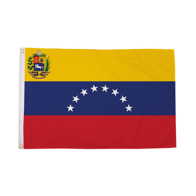 Flagmania Venezuela (Crest) 5ft x 3ft Polyester Flag