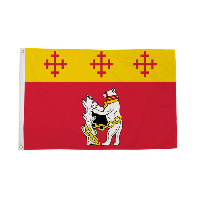 Flagmania Warwickshire Old 5ft x 3ft Polyester Flag