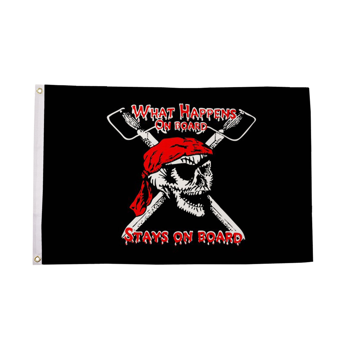 Flagmania What Happens on Board 5ft x 3ft Polyester Flag