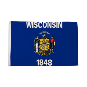 Flagmania Wisconsin 5ft x 3ft Polyester Flag