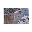 Flagmania Wolf Snow Scene 5ft x 3ft Polyester Flag
